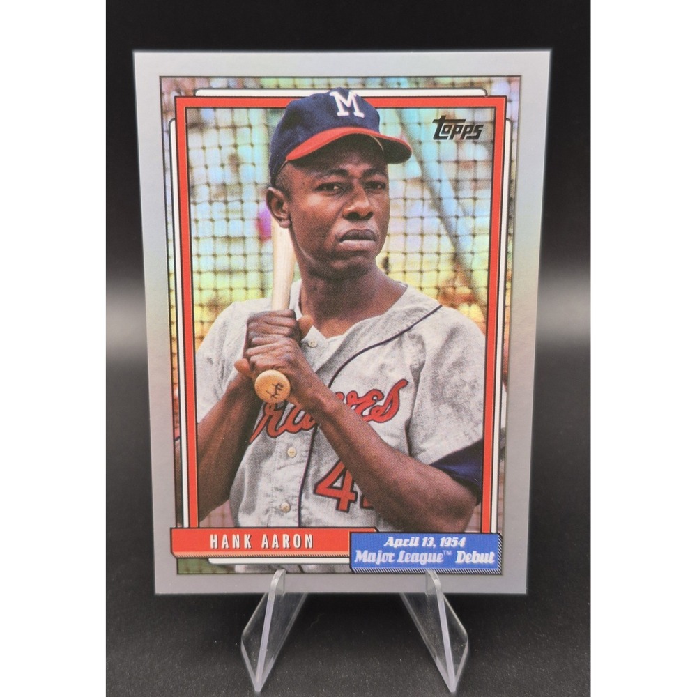 2022 Topps Archives Hank Aaron #380 1992 Topps Major Debut Silver Holo /50